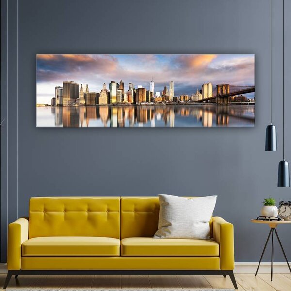70x40 cm - Sunrise Manhattan vászonkép