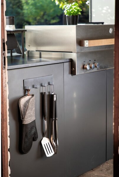 Black Outdoor Kitchen Ima fekete mágnesrúd konyhai eszközökhöz - Wenko