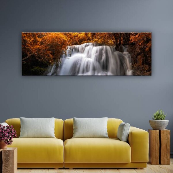 70x40 cm - Őszi vízesés vászonkép