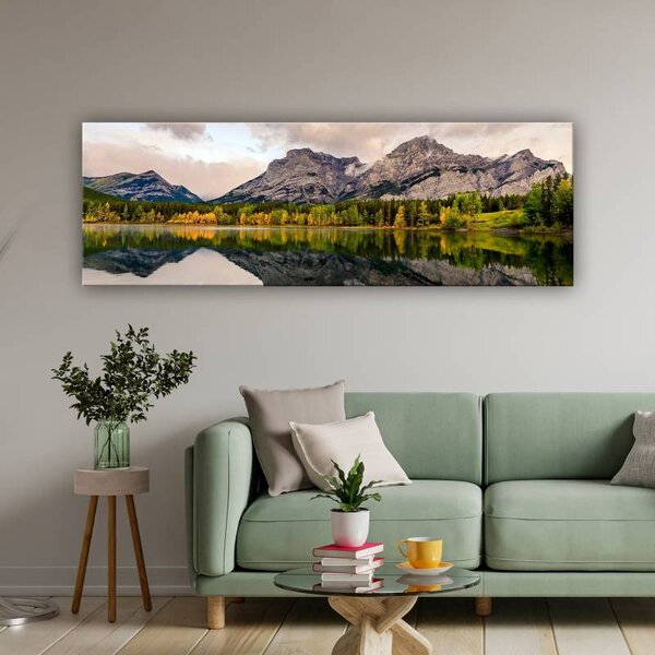 70x40 cm - Kanada csodás hegyei vászonkép