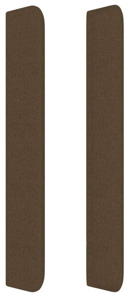 VidaXL sötétbarna szövet fejtámla szárnyakkal 203x16x118/128 cm