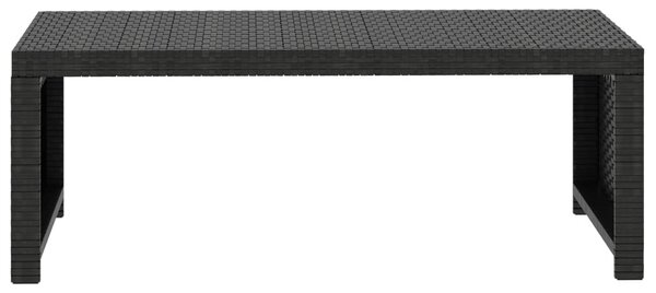 5 részes fekete polyrattan kerti ülőgarnitúra párnákkal