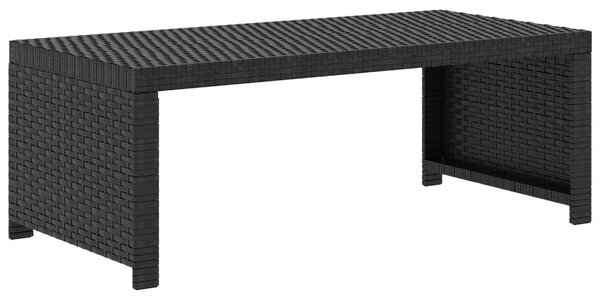 5 részes fekete polyrattan kerti ülőgarnitúra párnákkal