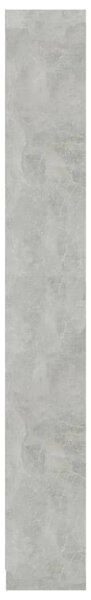 5-szintes betonszürke szerelt fa könyvszekrény 40 x 24 x 175 cm