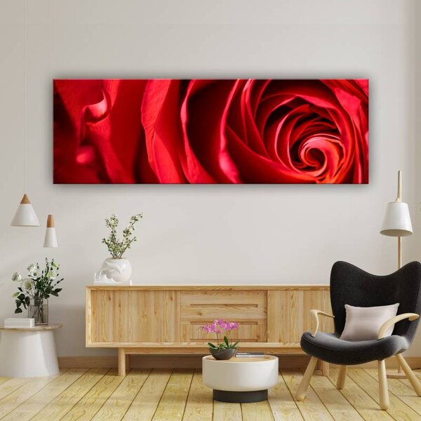 70x40 cm - Vörös rózsa festmény vászonkép
