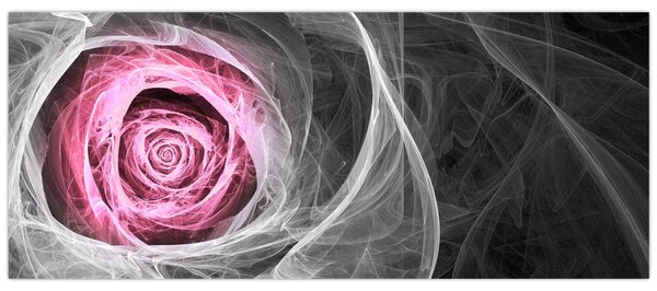 Kép - Absztrakt rózsa, fukszia (120x50 cm)