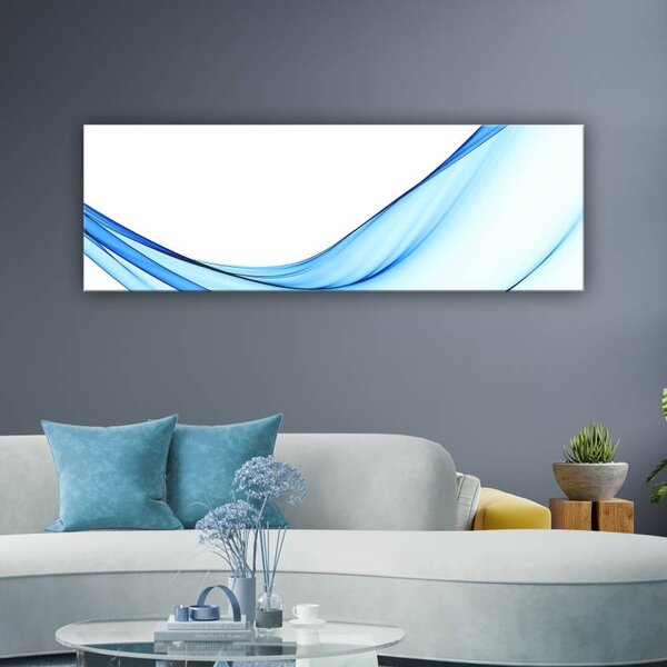 70x40 cm - Kék selyem ív vászonkép
