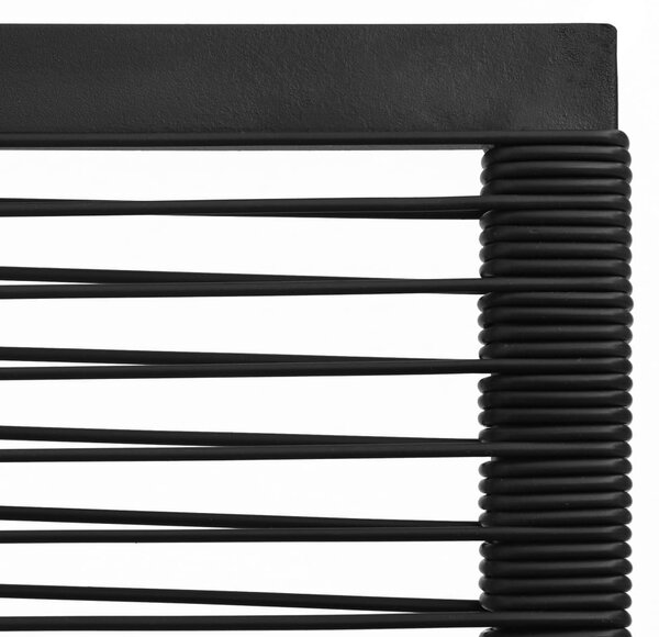 2 db fekete PVC rattan kerti szék