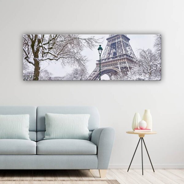 70x40 cm - Téli táj Eiffel torony vászonkép