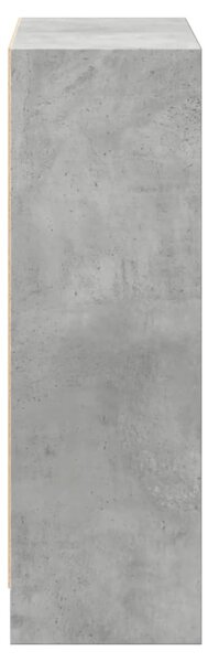 Betonszürke szerelt fa könyvespolc 60 x 24 x 76 cm