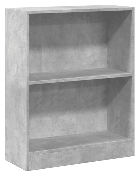 Betonszürke szerelt fa könyvespolc 60 x 24 x 76 cm