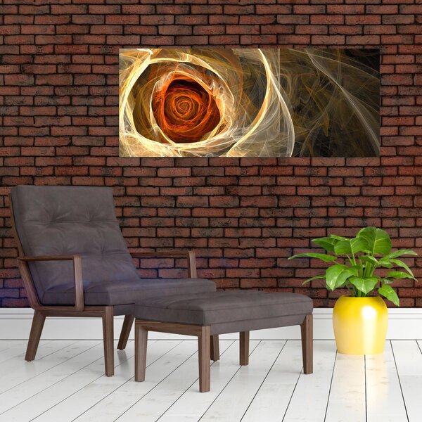 Kép - Absztrakt rózsák tüzes színekben (120x50 cm)