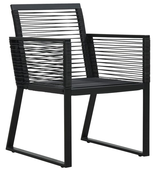 2 db fekete PVC rattan kerti szék