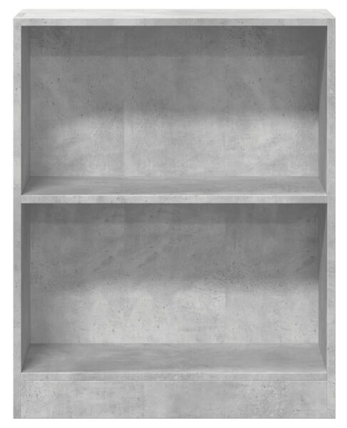 Betonszürke szerelt fa könyvespolc 60 x 24 x 76 cm
