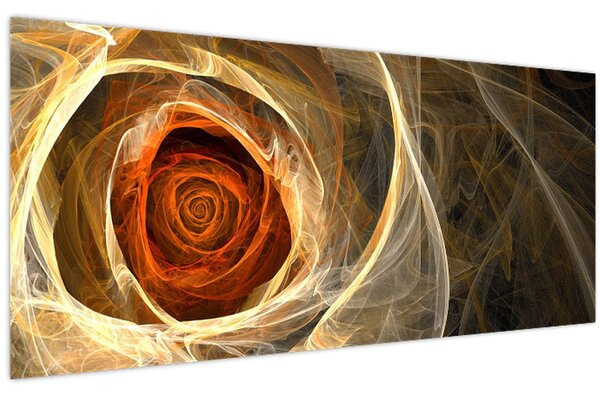 Kép - Absztrakt rózsák tüzes színekben (120x50 cm)