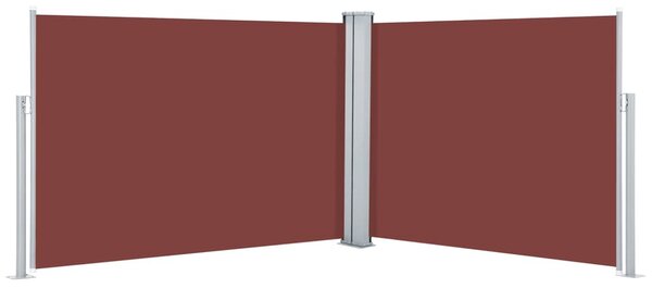 Barna behúzható oldalsó napellenző 100 x 1000 cm