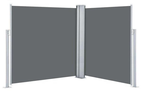 Antracitszürke behúzható oldalsó napellenző 140 x 600 cm