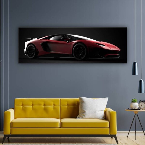70x40 cm - Vörös sportautó vászonkép