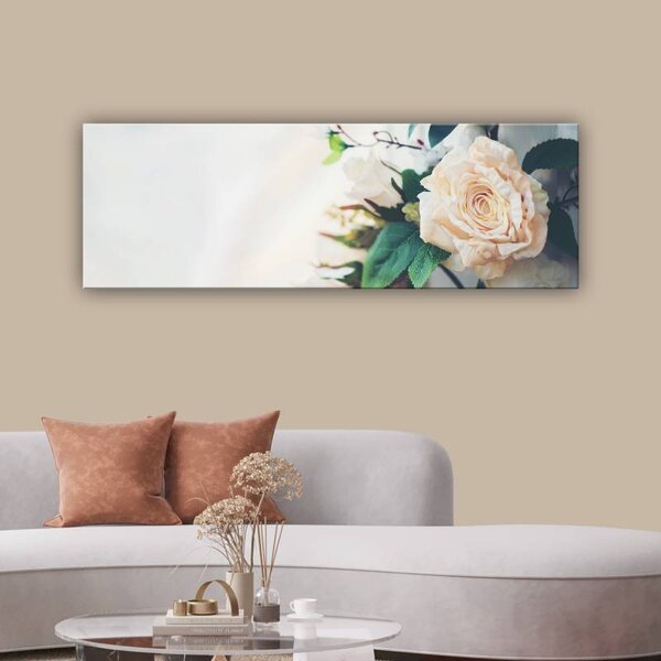 70x40 cm - Egy csokor rózsa vászonkép