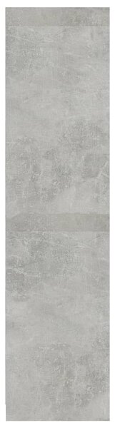 Betonszürke szerelt fa ruhásszekrény 100 x 50 x 200 cm