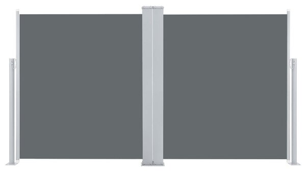 Antracitszürke behúzható oldalsó napellenző 140 x 600 cm
