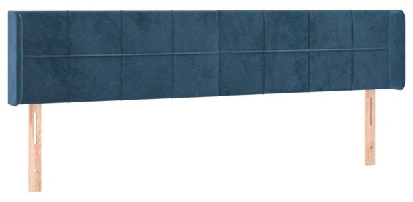VidaXL sötétkék bársony LED-es fejtámla 183 x 16 x 78/88 cm