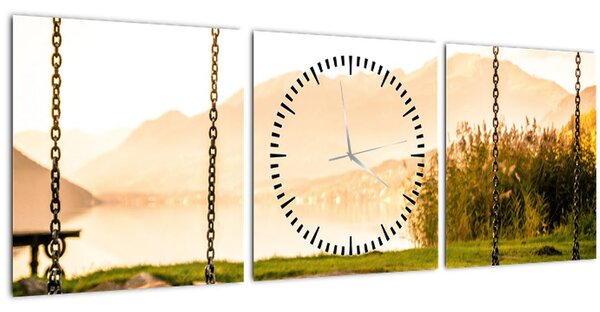 Kép egy hintákról a természetben (órával) (90x30 cm)