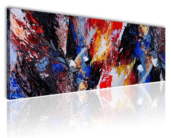 70x40 cm - Absztrakt színkavalkád vászonkép