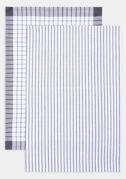 Sinsay - Set de prosoape de bucătărie cu dungi și carouri 2 pack - fehér