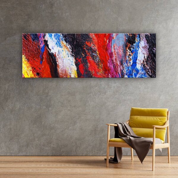 70x40 cm - Absztrakt színkavalkád II vászonkép