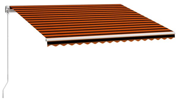 Narancssárga és barna kézzel kihúzható napellenző 450 x 300 cm