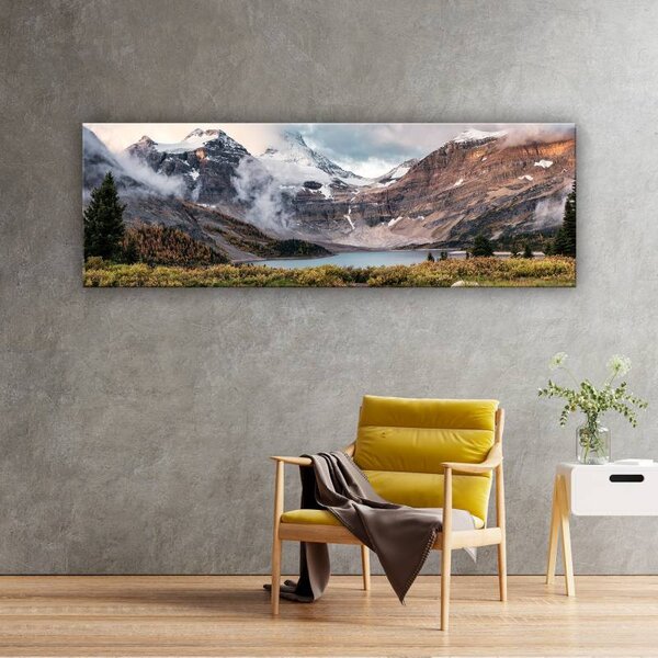 70x40 cm - Tó és hegyek vászonkép