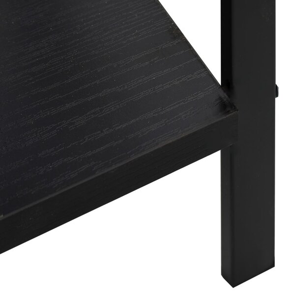 3 szintes fekete szerelt fa könyvespolc 60 x 27,6 x 90,5 cm
