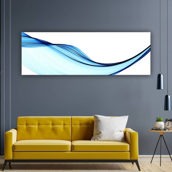 70x40 cm - Kék absztrakt mintázat vászonkép