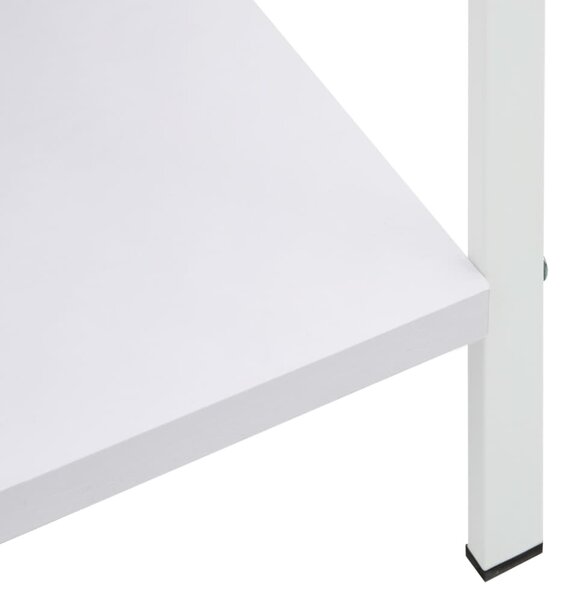 4 szintes fehér szerelt fa könyvespolc 60 x 27,6 x 124,5 cm