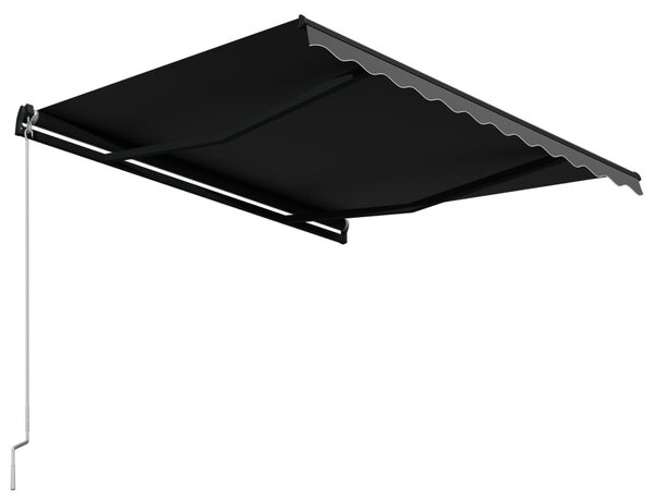 Antracitszürke kézzel behúzható napellenző 350 x 250 cm