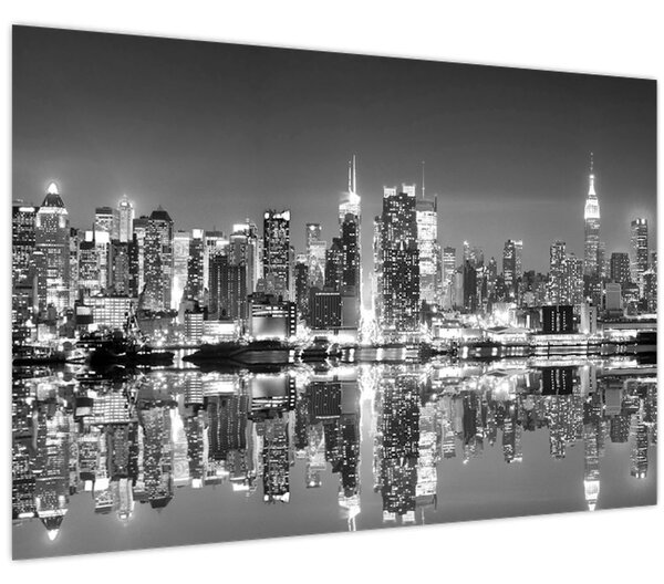 Kép - New York, fekete-fehér (90x60 cm)
