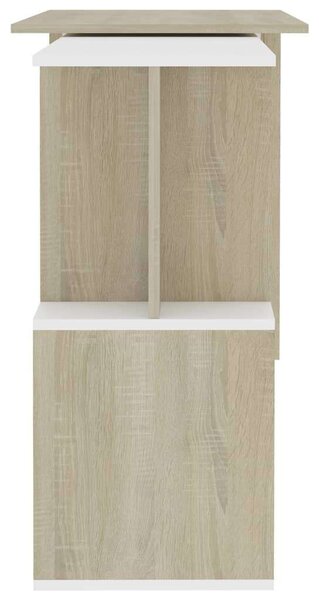 VidaXL Sarok Íróasztal - Fehér/Sonoma - 200x50x76 cm