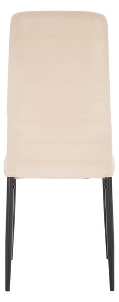 KONDELA Szék, bézs Dulux Velvet szövet/fekete fém, COLETA NOVA