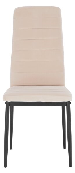 KONDELA Szék, bézs Dulux Velvet szövet/fekete fém, COLETA NOVA