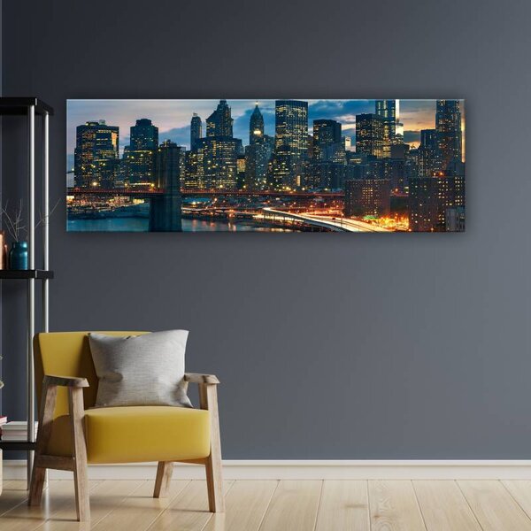 70x40 cm - Manhattan esti fényei vászonkép