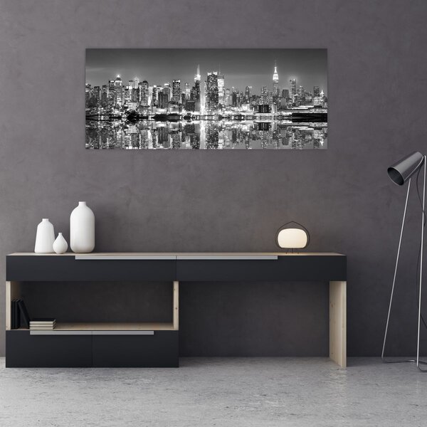 Kép - New York, fekete-fehér (120x50 cm)