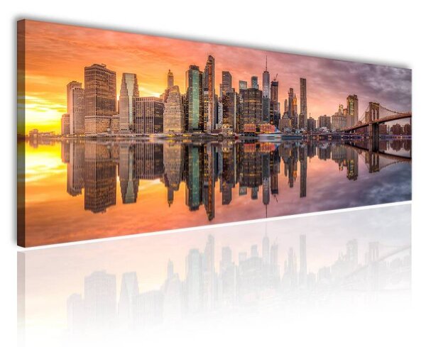 70x40 cm - Naplemente New Yorkban vászonkép