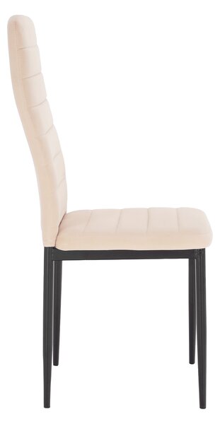 KONDELA Szék, bézs Dulux Velvet szövet/fekete fém, COLETA NOVA