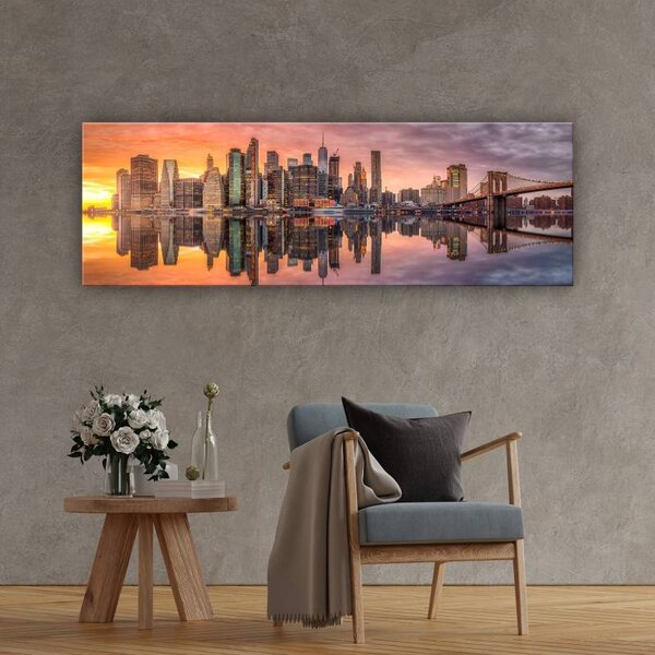 70x40 cm - Naplemente New Yorkban vászonkép
