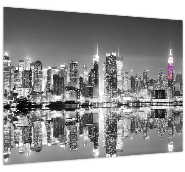Kép - New York és a lila felhőkarcoló (70x50 cm)