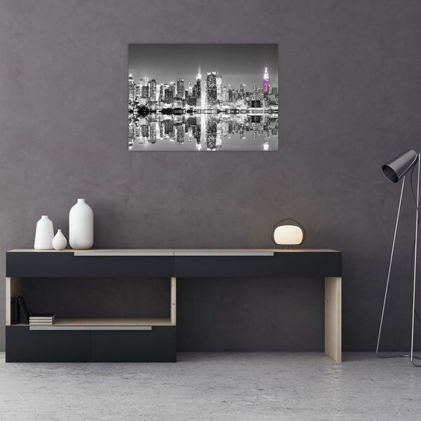 Kép - New York és a lila felhőkarcoló (70x50 cm)