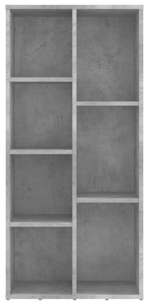 Betonszürke szerelt fa könyvszekrény 50 x 25 x 106 cm