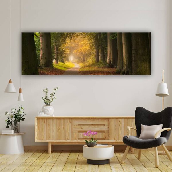 70x40 cm - Út a lombkoronák alatt vászonkép