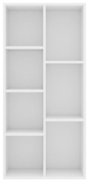 Fehér szerelt fa könyvszekrény 50 x 25 x 106 cm